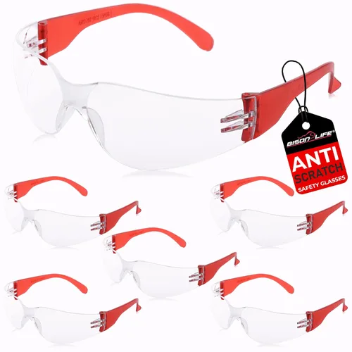 Vista 6 de BISON LIFE Gafas de seguridad surtidas para hombres y mujeres ANSI Z87.1