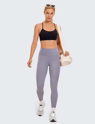 Vista 4 de CRZ YOGA Butterluxe - Brasier deportivo con espalda en Y para mujer, acolchado de espalda cruzada, de bajo impacto, tirantes delgados