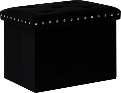 Vista 7 de B FSOBEIIALEO - Otomana de almacenamiento con forma de cubo plegable con capuchón - Otomanas con almacenamiento, cubierta de mesa de café, taburete