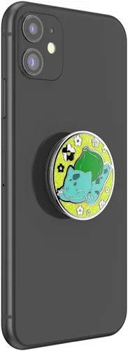 Vista 3 de PopSockets Agarre adhesivo para teléfono, soporte, soporte para teléfono, Pokemon - Esmalte Bulbasaur