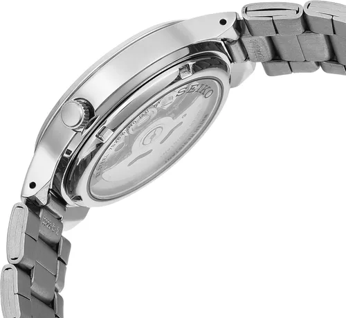 Vista 4 de SEIKO SNKA01K1 5 - Reloj automático de acero inoxidable con esfera blanca para hombre Blanco Reloj de cuarzo cuerda automática