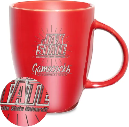 Vista 27 de Rico Industries - Taza de lustre cerámico con grabado láser de la NCAA de 18oz - Café-Té