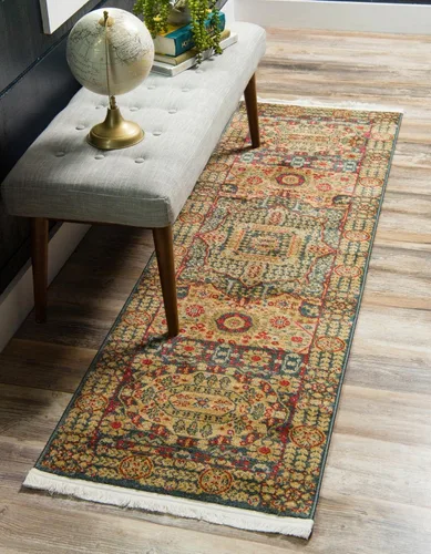 Vista 11 de Unique Loom Palace Collection - Alfombra rectangular (2 pies 2 pulgadas x 3 pies 1 pulgada, verde claro/marrón)
