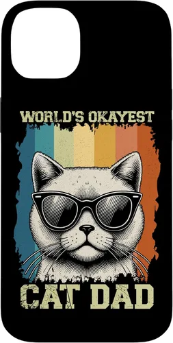 Vista 15 de World's Okayest Cat Dad Cat Lover Animal Father's Day Parent Case for iPhone 16