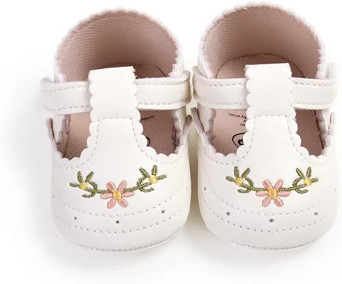 Vista 12 de Zapatos de vestir florales Mary Jane para bebé niña 01 Blanco