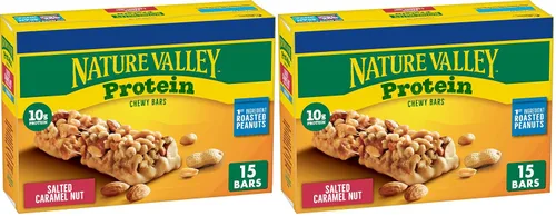 Vista 12 de Nature Valley Barras de granola con proteína, arándano y nueces, barras de merienda masticables, 5 barras, 7.1 OZ 0.35 onzas de proteína por