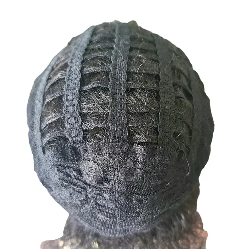 Vista 5 de Peluca afro Kinky Peluca afro rizada Pelucas de cabello realista 4c 4b soplado para mujeres negras (1 B)