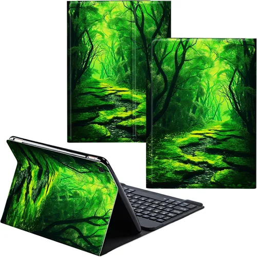 Vista 54 de Funda para Samsung Galaxy Tab S6 Lite 2022/2020 Teclado Inalámbrico Desmontable y Cubierta De Soporte De Cuero PU Funda Protectora Para Samsung