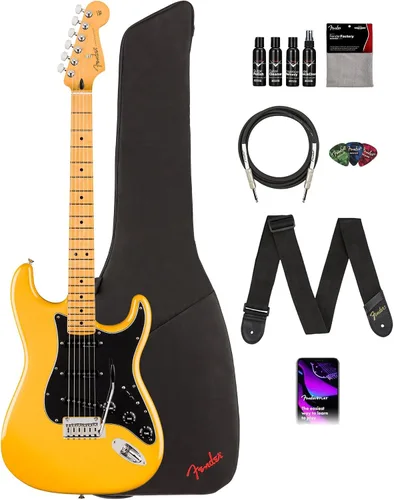Vista 44 de Fender Player II Modified Stratocaster - Paquete de atardecer con bolsa de concierto, correa, cable, paquete de 3 púas y kit de limpieza de guitarra