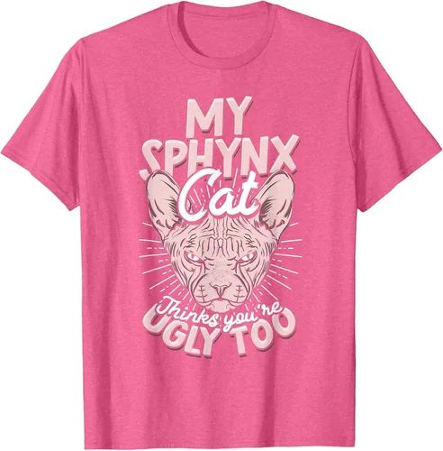 Vista 28 de My Sphynx Cat Thinks You're Ugly Too Pet Hairless Cat Sphynx T-Shirt Asphalt Grey