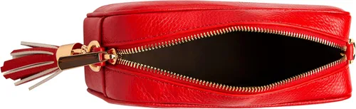 Vista 5 de Chrysansmile Bolso cruzado de cuero genuino para mujer, bolso cruzado con cremallera para exteriores, bolso cruzado de hombro
