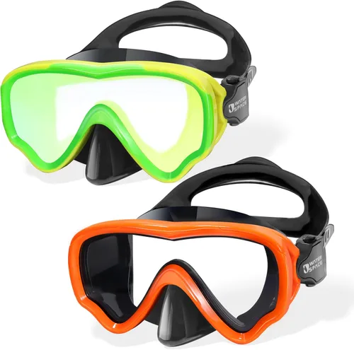 Vista 11 de Water Space Gafas de natación para niños con cubierta de nariz para niños y jóvenes de 3 a 15 años, lentes antiroturas con protección UV, sin fugas