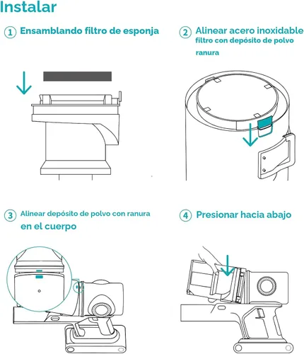 Vista 8 de Aspiradora inalámbrica, aspiradora de 80 minutos/50 kpa/600 W para el hogar, aspiradoras de pie con pantalla táctil, faros LED, antienredos