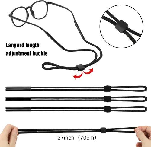 Vista 2 de Attmu, cordón deportivo para sostener lentes y lentes de sol, se cuelga en el cuello.