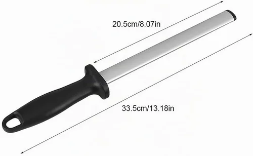 Vista 2 de Cuchillo de acero profesional Rod afilador de cuchillos herramienta de afilado para restaurante de hotel