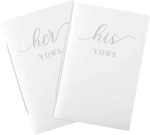 Vista 14 de 2 libros de votos de boda, para él y para ella, cuaderno de votos para boda, diario de votos de boda, libro oficial, 5.9 x 3.9 pulgadas, despedida