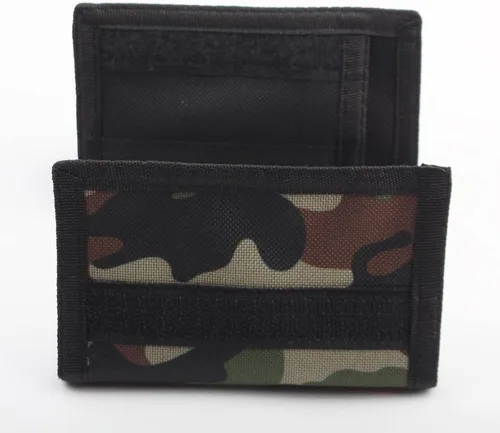 Vista 5 de NITORT Carteras deportivas de lona al aire libre para niños, bonita cartera con cremallera para niños, bolsillo frontal con adhesivo mágico