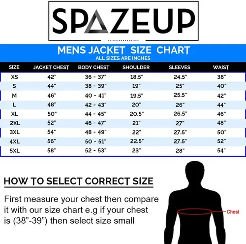 Vista 7 de SpazeUp Chaqueta de cuero negro para hombre - Asimétrico Brando Style Casual Chaqueta de cuero real para hombre