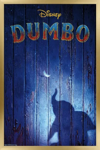 Vista 17 de Trends International Disney Dumbo - Póster de pared Teaser, 14.725 x 22.375 pulgadas, versión enmarcada de madera de granero Versión enmarcada