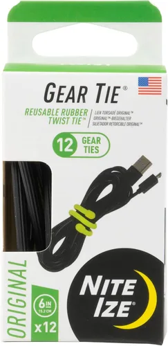 Vista 10 de Nite Ize Gear Tie Original ProPacks – Lazos de goma reutilizables para uso en interiores y exteriores – Interior de alambre flexible – Exterior