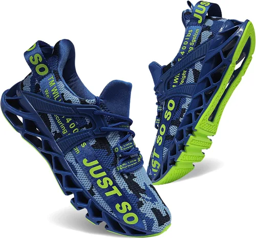 Vista 2 de COKAFIL - Zapatos de correr para hombre, tenis atléticos con bordes para caminar