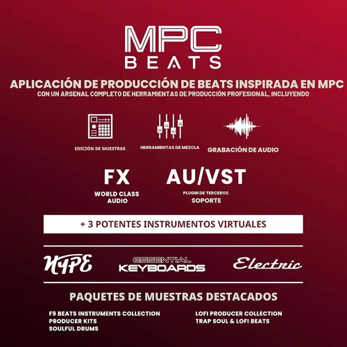 Vista 9 de Akai Professional MPK Mini Plus - Controlador de teclado MIDI USB con 37 teclas mini, 8 almohadillas MPC, secuenciador, E/S MIDI/CV/Gate, software