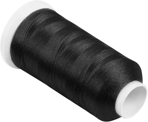 Vista 2 de ANMINY Hilo de coser de nailon N66 700 yardas Tamaño #138 T135 420D/3 para cuero Denim Hand Machine Craft Shoe Bag Reparación Extra fuerte Negro