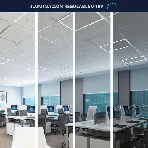 Vista 4 de LUXRITE - Panel de luces LED con marco de borde iluminado de 2 x 4 pies