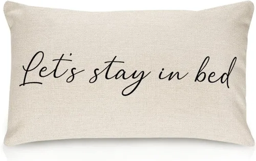 Vista 37 de Sweet Dreams - Fundas de almohada lumbar de lino y algodón de 12 x 18 pulgadas, funda de almohada rectangular decorativa de granja, divertida