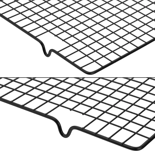 Vista 3 de Tebery Paquete de 2 Rejillas de Alambre Negro de Servicio Pesado para Cocinar Rejillas para Hornear, Rejilla Antiadherente de 16" x 10" para Hornear