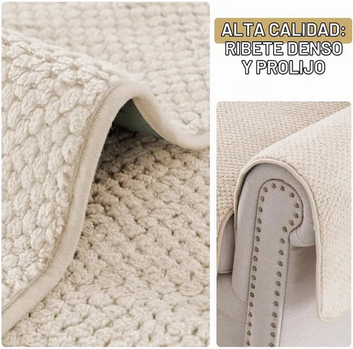 Vista 8 de H.VERSAILTEX Funda de sofá impermeable de felpa para respaldo y apoyabrazos, mullida, suave, antideslizante, lavable, funda protectora para perros