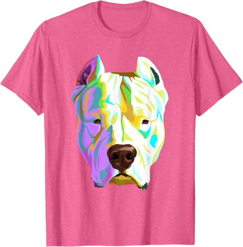 Vista 31 de Colorida camiseta Dogo Argentino, Negro, S