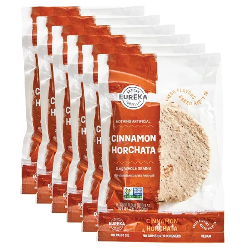 Vista 19 de Eureka Tortilla All Flavors - Paquete variado Tortillas de harina artesanales Mini granos enteros de 6 pulgadas Veganas, sin OMG, bajas