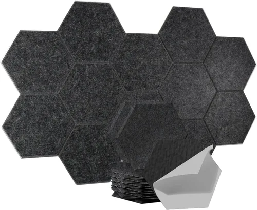 Vista 23 de Paneles acústicos, Magrowill, paquete de 12 paneles de pared insonorizados, paneles acústicos de alta densidad absorbentes de sonido