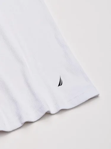 Vista 3 de Nautica Paquete de 4 camisetas de algodón acanaladas para hombre