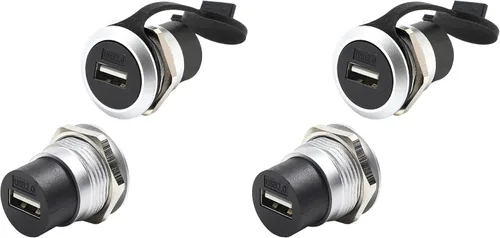 Vista 11 de PENGLIN Acoplador de montaje en panel USB 2.0, conector de paso USB, adaptador de extensión de mamparo hembra a hembra con tapón de agua/polvo