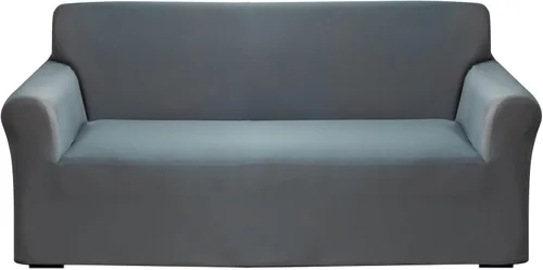 Vista 17 de Qubjus Funda de sofá moderna de alta elasticidad para sofá cama de dos cojines, funda de sofá sólida antideslizante, lavable, protector de muebles