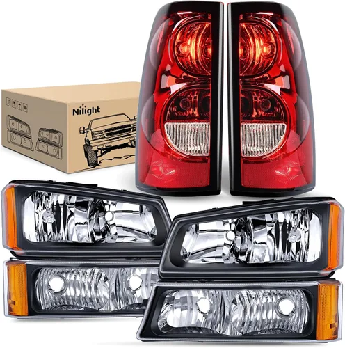 Vista 21 de Faros delanteros Nilight Silverado 2003-2006