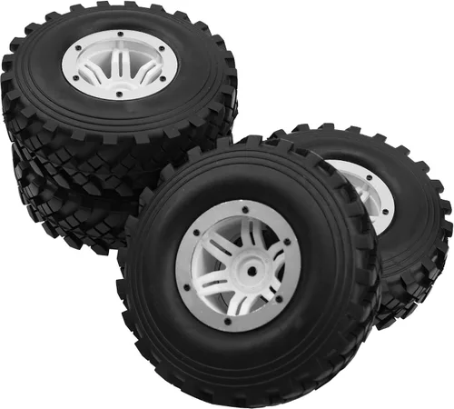 Vista 2 de Neumáticos de goma inflables de 2.2 pulgadas OD128mm y 0.472 in Hub hexagonal de plástico Beadlock llantas de rueda Super Grip Tyers compatibles
