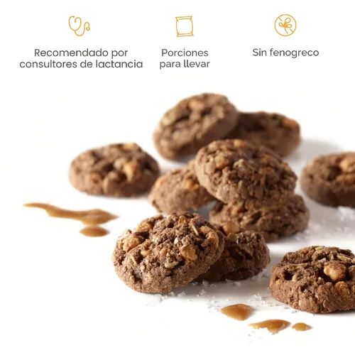 Vista 4 de Munchkin Milkmakers - Bocaditos de galletas para lactancia, caramelo salado de chocolate, 10