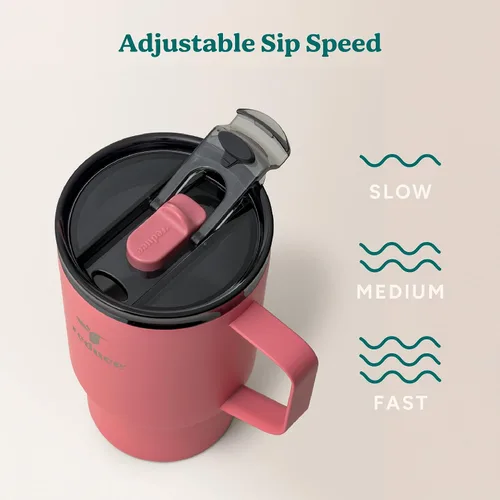 Vista 5 de REDUCE Hot1 - Taza aislante de acero inoxidable Hot1 de 18 onzas con tapa de ajuste de temperatura - Vacío de doble pared, compatible con portavasos