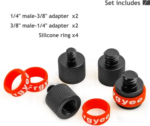 Vista 7 de Adaptador de tornillo de cámara de 1/4 a 3/8 de 1/4 pulgadas macho a 3/8 pulgadas hembra y adaptador de tornillo de trípode de 3/8 pulgadas a 1/4