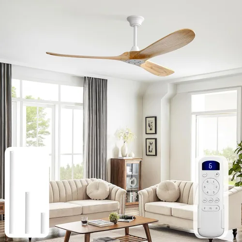 Vista 40 de Sofucor Ventiladores de techo inteligentes de 60 pulgadas con luces, ventilador de techo inteligente moderno para exteriores
