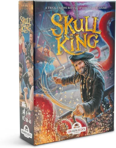 Vista 2 de Grandpa Beck's Games Paquete de Skull King, juego de Skull King y juego de blocs de puntuación