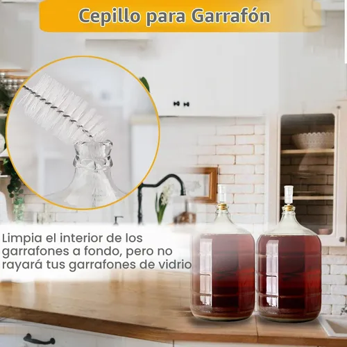 Vista 7 de Paquete de 2 Cepillos para Garrafón de 28 pulgadas, Cepillo de Limpieza para Garrafón, Cepillo para Botellas de Garrafón, Cepillos para Garrafón