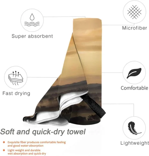 Vista 3 de Toalla de playa personalizada, personalizable con texto de imagen, ultra suave, de microfibra de arena, portátil, absorbente de agua, multiusos