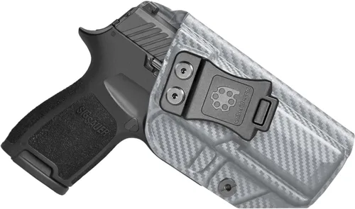 Vista 13 de Amberide IWB Kydex Holster for SIG Sauer P320 Carry/Compact / M18, Concealed Carry, No Optic/No Laser, Adjustable Cant, Secure Retention, Made in