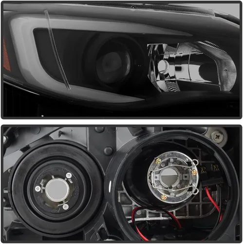Vista 3 de ACANII - Para [modelo halógeno] Negro ahumado 2008-2014 Subaru Impreza WRX Switchback LED DRL proyector faros delanteros