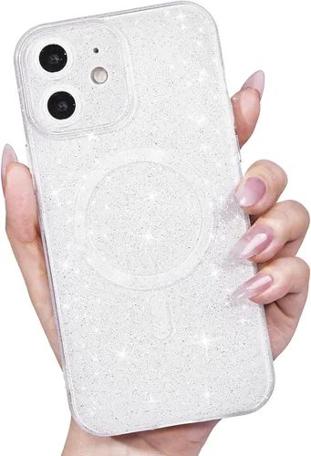 Vista 34 de LoeoeL Funda para iPhone 12 con Purpurina Compatible con Magsafe, Femenina Linda Brillante Magnética Mag Safe Bonita Funda para Teléfono