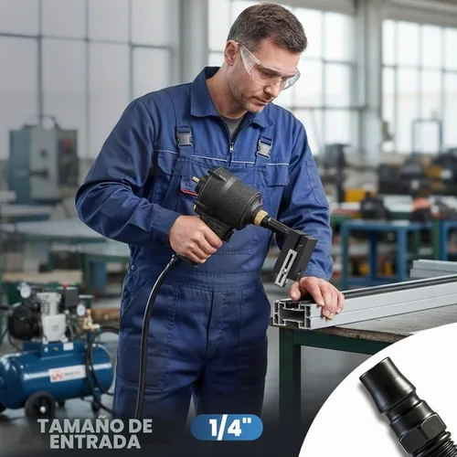 Vista 3 de NEWTRY Perforadora neumática de 0.197 in perforadora de orificio de aire industrial, herramienta de brida perforadora de mano de metal profundo